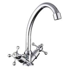 Смеситель для кухни FRUD R40108 керам. кран-букса ручка круг, хром (упак 2шт)