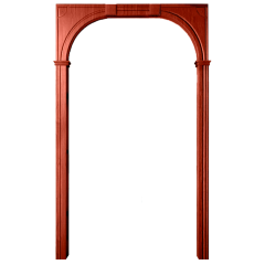 Арка Универсальная ПВХ (стандарт), итал. орех, 9005 Квадраты, 760*1300, 2300, 300 ВЕРОНА
