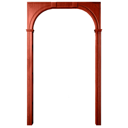 Арка Универсальная ПВХ (стандарт), итал. орех, 9005 Квадраты, 760*1300, 2300, 300 ВЕРОНА