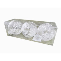 Шары новогодние набор 3шт 7см 