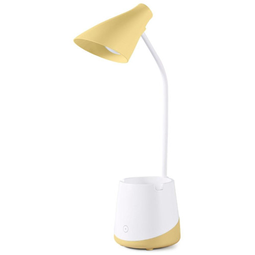 Лампа настольная DE564 желтый/белый