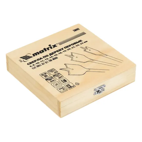 Набор сверл по дереву MATRIX перовых 13 шт (70442)