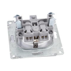 Розетка 2P+Е Universal Афина 16А серебро А0028-S