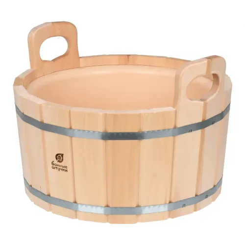 Ушат Шайка 12л С пластиковой вставкой, липа 