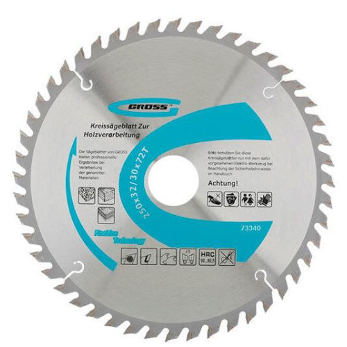 Диск пильный GROSS 255 x 30/32 x 72Т (73340)