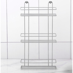 Полка для ванной комнаты 3-х ярусная ЛЕСНИКОВО,26,5х10,5х50 см, цвет хром (2556038)