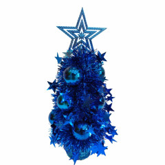 Елка настольная декорированная ВОЛШЕБНЫЕ ПОДАРКИ 33см, синий (8\1802)