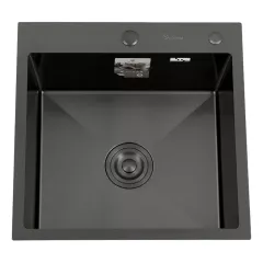 Мойка нерж. врезная DIADONNA 50х50, серый графит, DS5050B (507954)