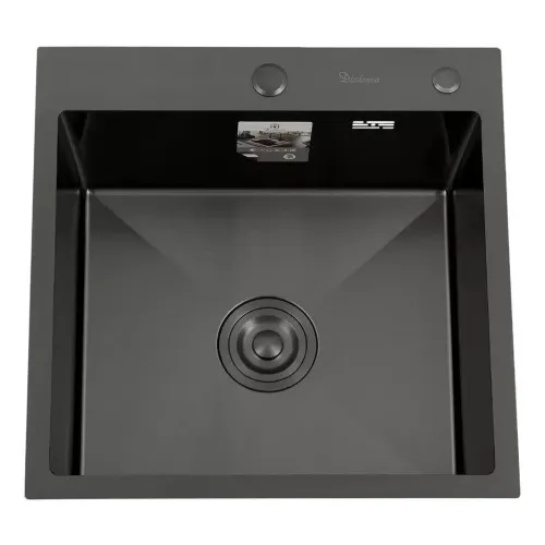 Мойка нерж. врезная DIADONNA 50х50, серый графит, DS5050B (507954)