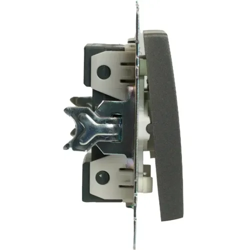 Переключатель 2-кл Катрин графит GLS10-7107-06