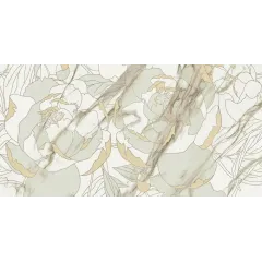 Плитка облицовочная 300*600*8,5 Тривия Декор 2 бежевый, глянец (TP3668H2)(в уп. 1,8 м2)
