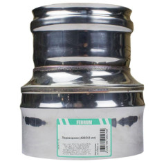 Дымоход переходник 0,5мм Ф115М-130П (AISI 430)