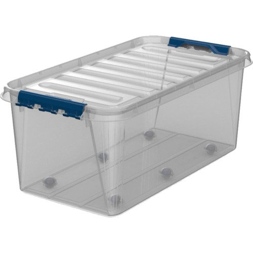 Ящик хозяйственный 55 л Полимербыт Профи Комфорт С79800 с крышкой, на колесах (359829)