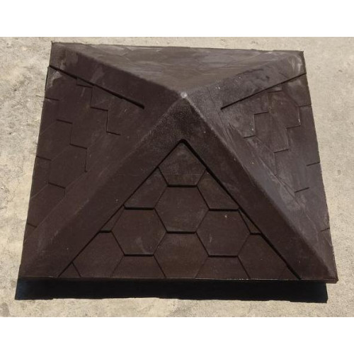 Колпак на столб полимерно-песчаный (380х380) Коричневый РАСПРОДАЖА