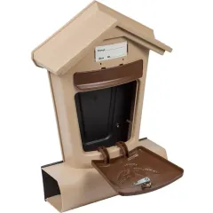 Ящик почтовый ЭЛИТ бежевый с корич. (14054)