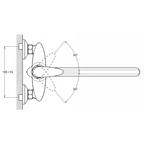 Смеситель для ванны G-LAUF LOT7-A010, ф-35