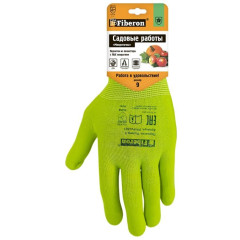 Перчатки полиэстер Fiberon цветные, ПВХ-точка (480242)