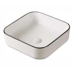 Умывальник накладной EVA GOLD A423CBLG квадратный, без перелива 38,5х38,5х14см