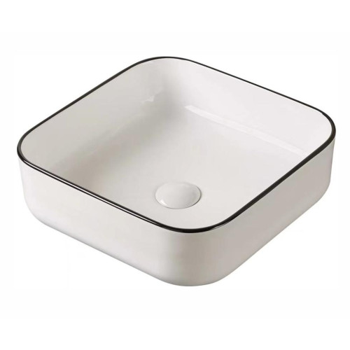 Умывальник накладной EVA GOLD A423CBLG квадратный, без перелива 38,5х38,5х14см