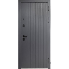 Дверь метал. Luxor 2МДФ Вертикаль Зеркало (2050*860, Правая)