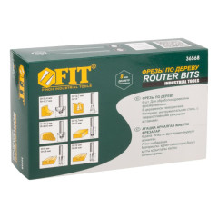 Набор фрез FIT по дереву 6шт, 8мм (36568)