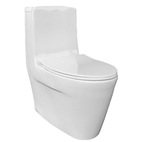 Унитаз-монолит EVA GOLD SM9612 сиденье ДП, безободковый, с гофрой и гибкой подводкой