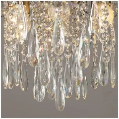 Светильник Люмис E1627/6 AB 6х60W E27+6x3W LED d640 h370 бронза/хрусталь