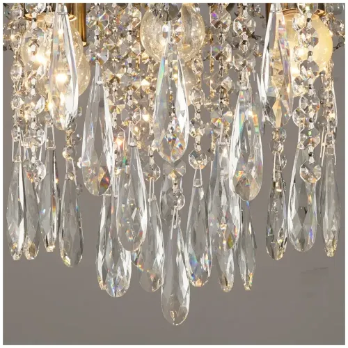 Светильник Люмис E1627/6 AB 6х60W E27+6x3W LED d640 h370 бронза/хрусталь