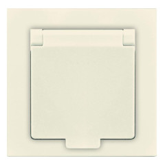 Розетка 2P+Е Universal Афина 16А с крышкой сл.кость А0029-I