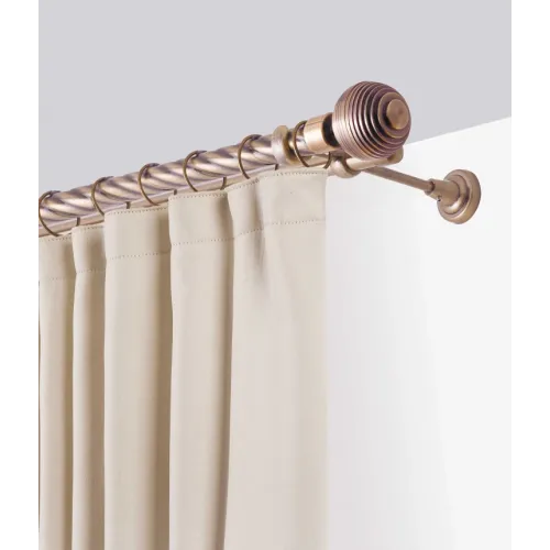 Карниз Ле-Гранд кованный твист 2,0м (2ряд) D25/19/(16) антик золото, Дюна