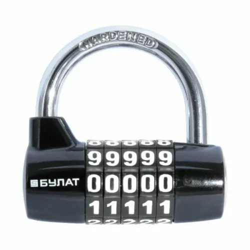 Замок навесной БУЛАТ ВС-655 кодовый черн. (22407)