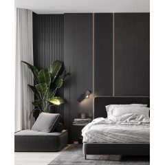 МДФ De Luxe Black Lead Soft Touch 2700*200*6 мм. (уп.8шт) РАСПРОДАЖА