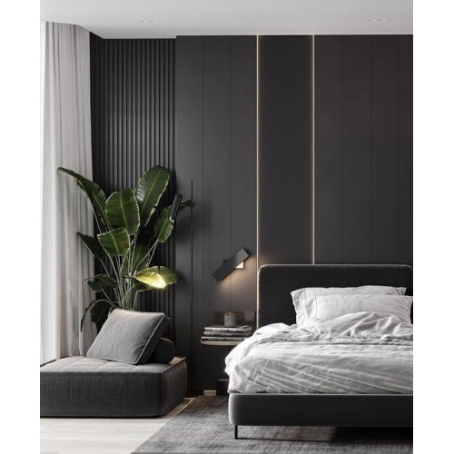 МДФ De Luxe Black Lead Soft Touch 2700*200*6 мм. (уп.8шт) РАСПРОДАЖА