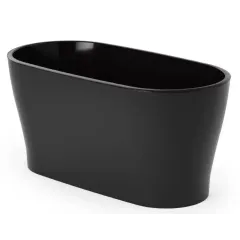 Горшок для цветов ЛЕЯ овальный двойной графит 4л М8898 (278996)