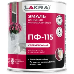 Эмаль ПФ-115 Лакра Бел. мат. 3кг Л-С