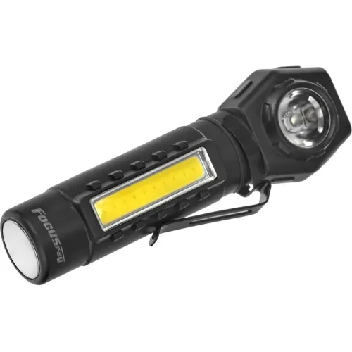 Фонарь налобный FOCUSray 1317 аккумуляторный 14500 1200 мАН диод XPE  + диод СОВ