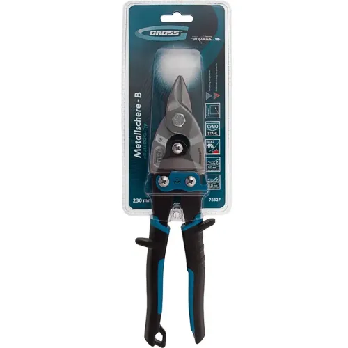 Ножницы по металлу GROSS Piranha прямые 230 мм (78327)