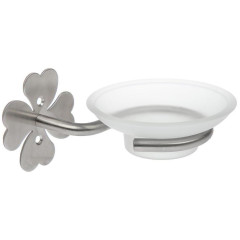 |Мыльница настенная Клевер стеклянная 9288