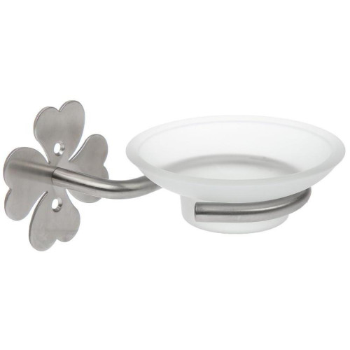 |Мыльница настенная Клевер стеклянная 9288