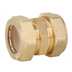 Муфта обжимная соединительная латунная GAPPO ф 20 мм