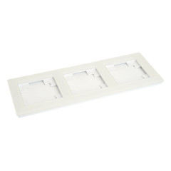 Рамка 3-пост Катрин стекло белый матовый GFR00-7003-01М