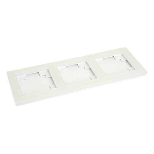 Рамка 3-пост Катрин стекло белый матовый GFR00-7003-01М