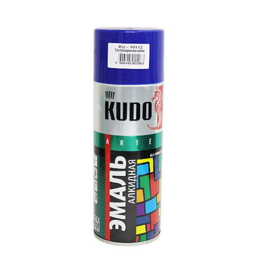 Эмаль аэрозольная KUDO унив УЛЬТРАМАРИНОВО-СИНЯЯ RAL 5002 520мл KU-10112