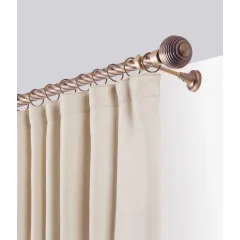 Карниз Ле-Гранд кованный твист 2,0м (1ряд) D25 антик золото, Дюна