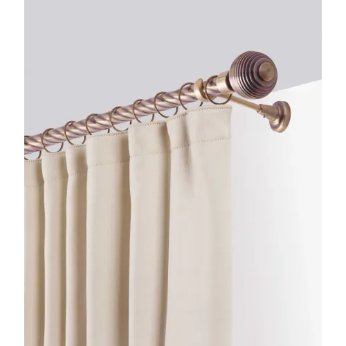 Карниз Ле-Гранд кованный твист 2,0м (1ряд) D25 антик золото, Дюна