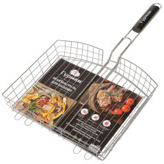 Решетка гриль ГУРМАН ЛЮКС 350х300х50мм хром 22033 (353115)