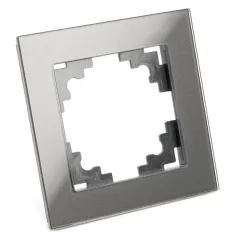 Рамка 1-пост Катрин стекло графит GFR00-7001-06