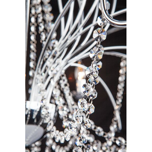 Светильник EUROSVET 10002/8 хром/прозрачный хрусталь Strotskis