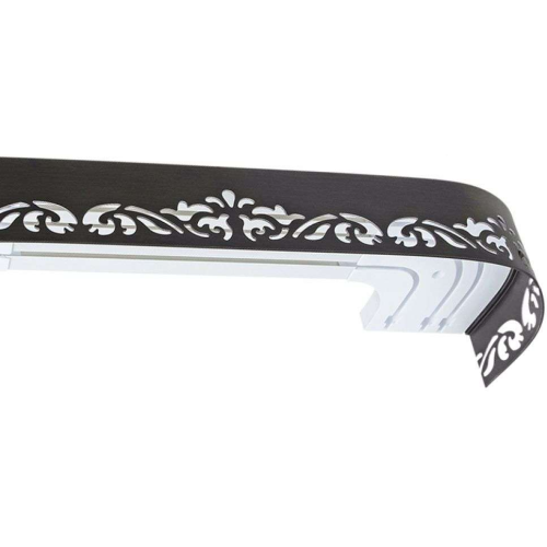 Карниз Ле-Гранд Лиана 2,4м (3ряд) фигурным багетом, венге (5)