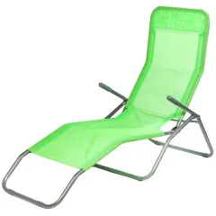 Шезлонг Green Days 147х58х38 см зеленый 100 кг (YTBC040-green)